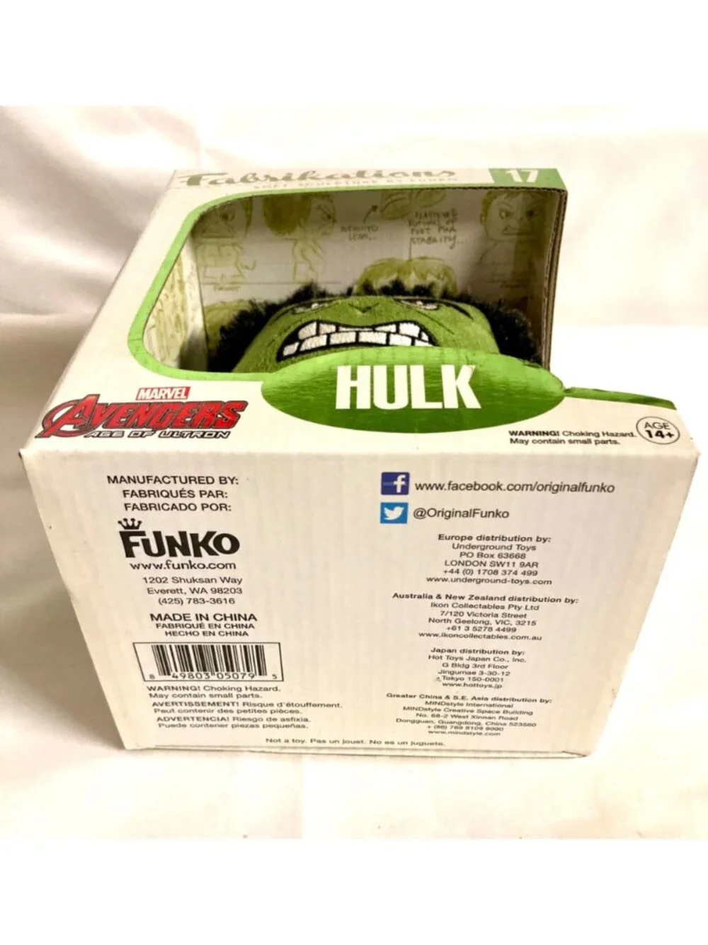 Funko Fabrikations Marvel Avengers Age Of Ultron Hulk Soft Sculpture Plush Colle